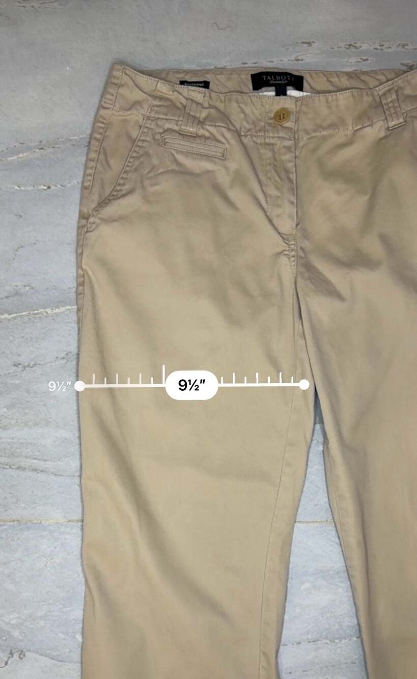 BOGO Talbots Boyfriend Chino Khaki Pants Size 4 - Picture 5 of 10